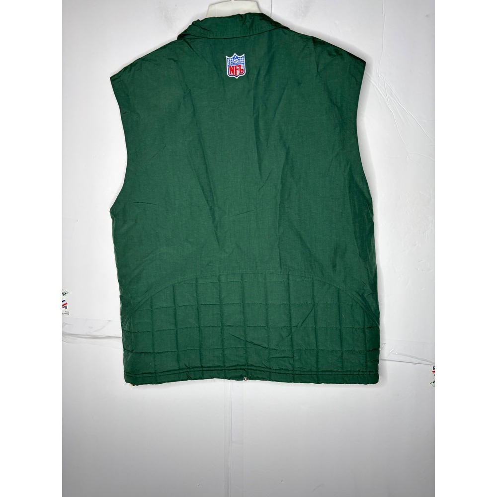 VtG Green Bay Packers NFL On Field‎ Full Zip Vest Mens Medium Green Yellow - Picture 8 of 10